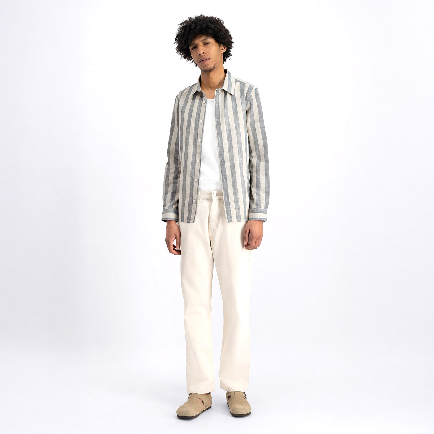 ALLURE SLUB STRIPE SHIRT