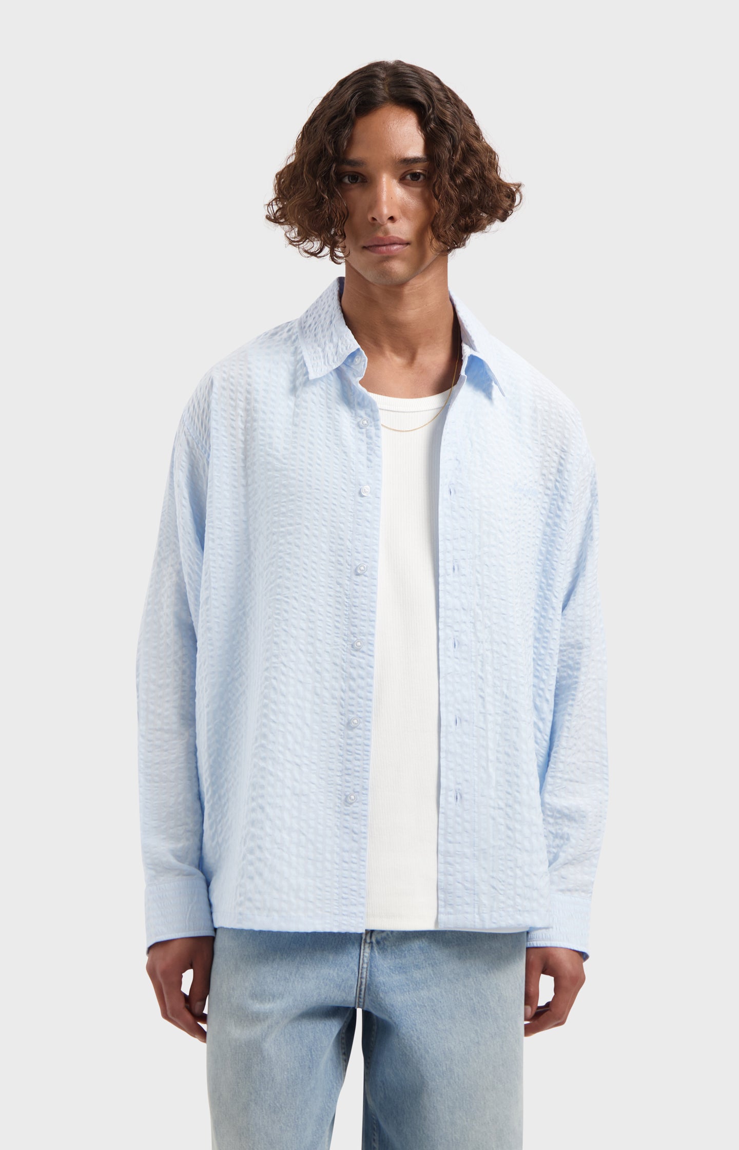 FLEUR STRIPED SEERSUCKER SHIRT