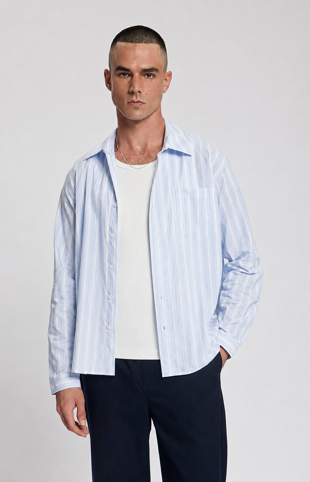 SQUALL YARN DYED STRIPED SHIRT