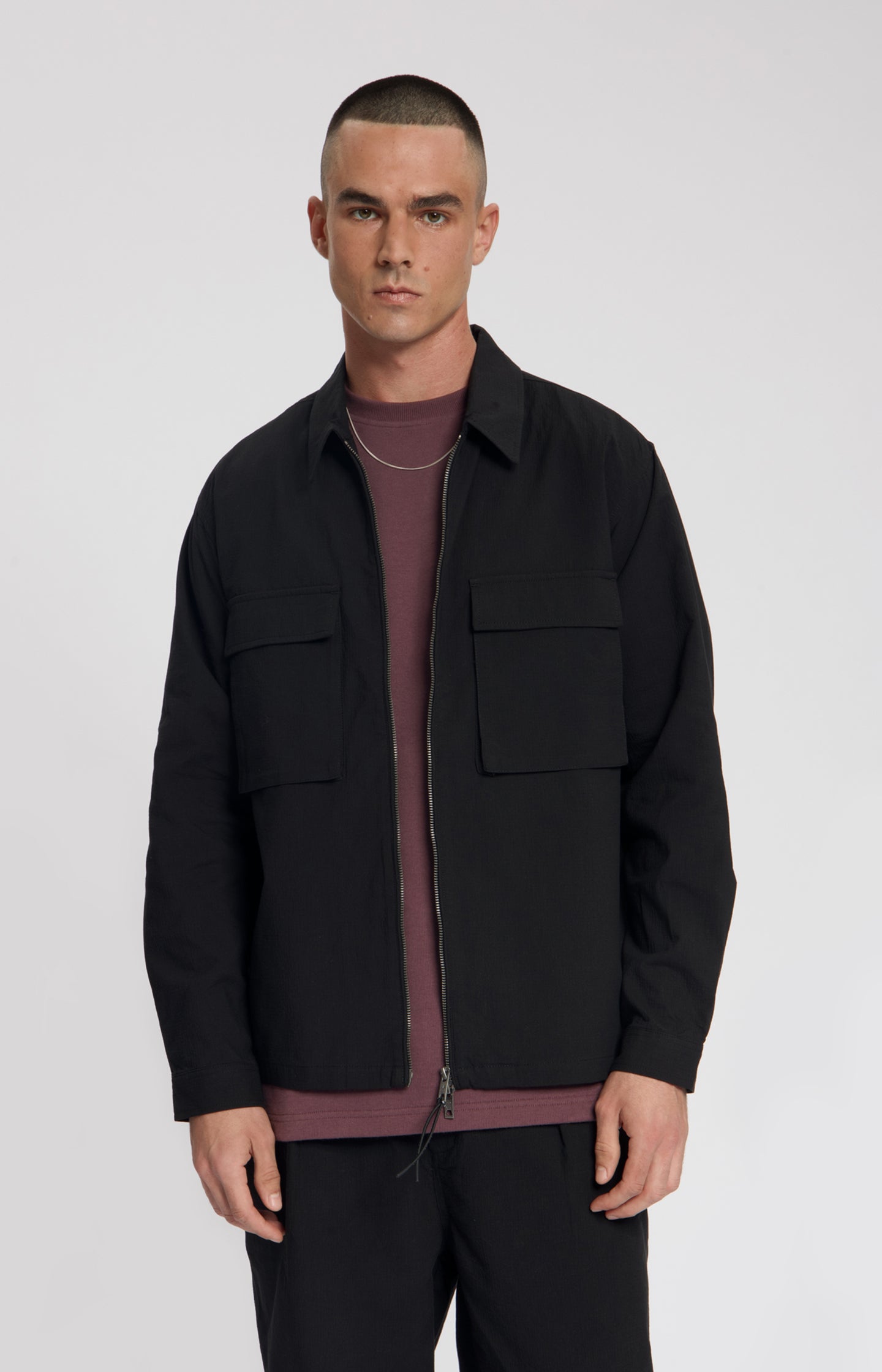 SKALD STRUCTURED COTTON SHIRT JACKET