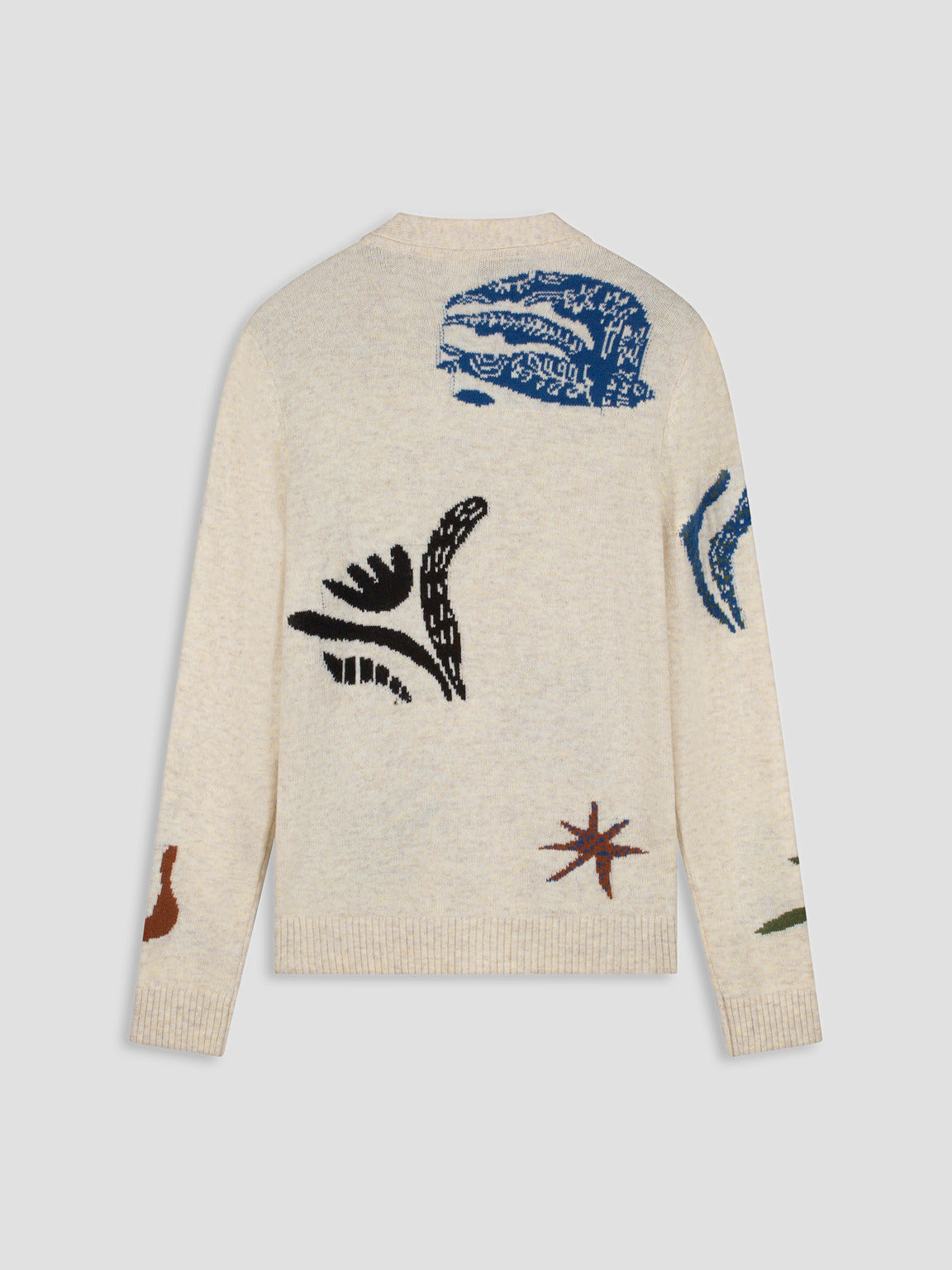 KUROSHIO KNITTED CARDIGAN WITH INTARSIA