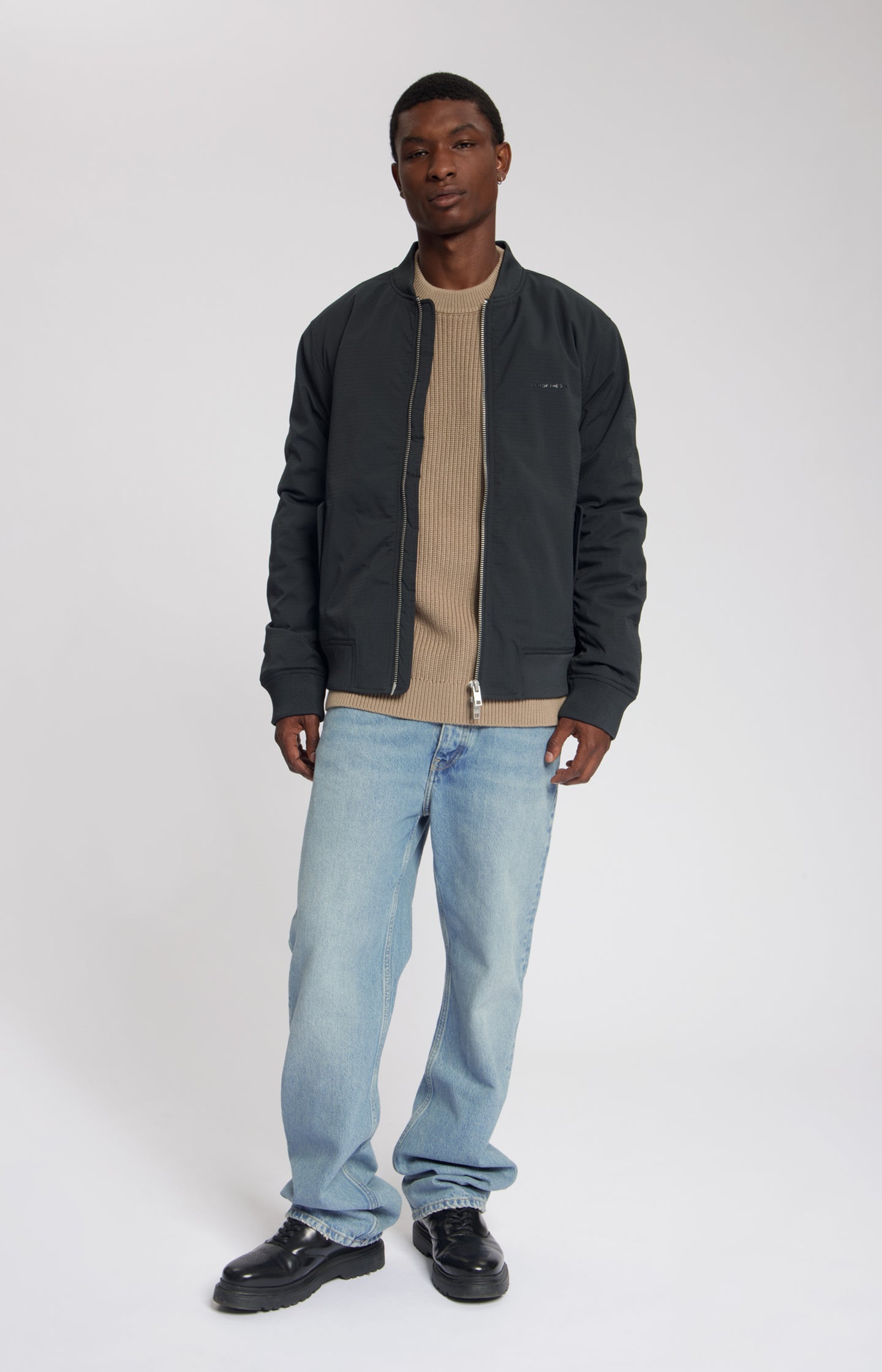 VANN STRUCTURED JACKET WITH RIBBING