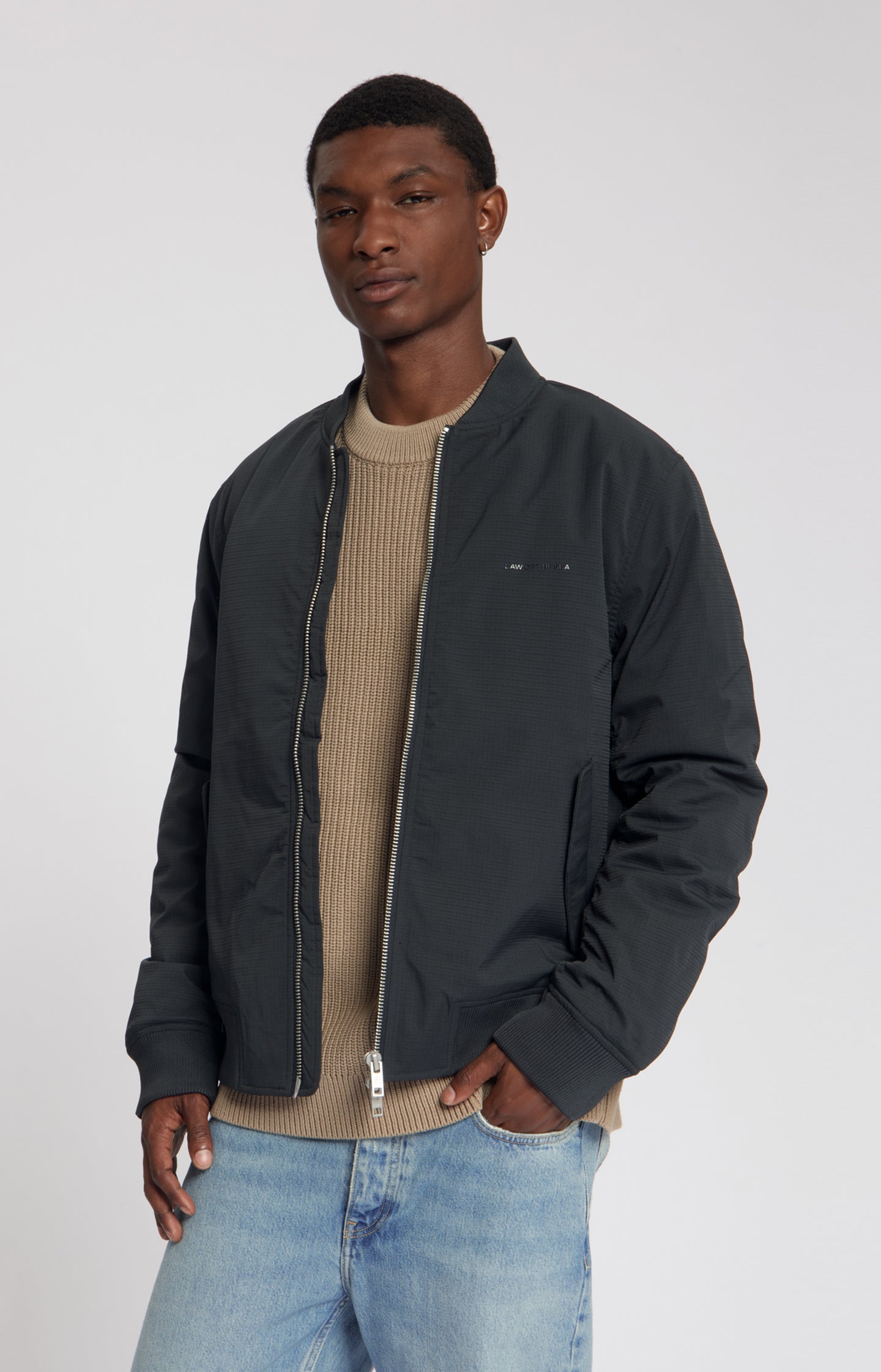 VANN STRUCTURED JACKET WITH RIBBING