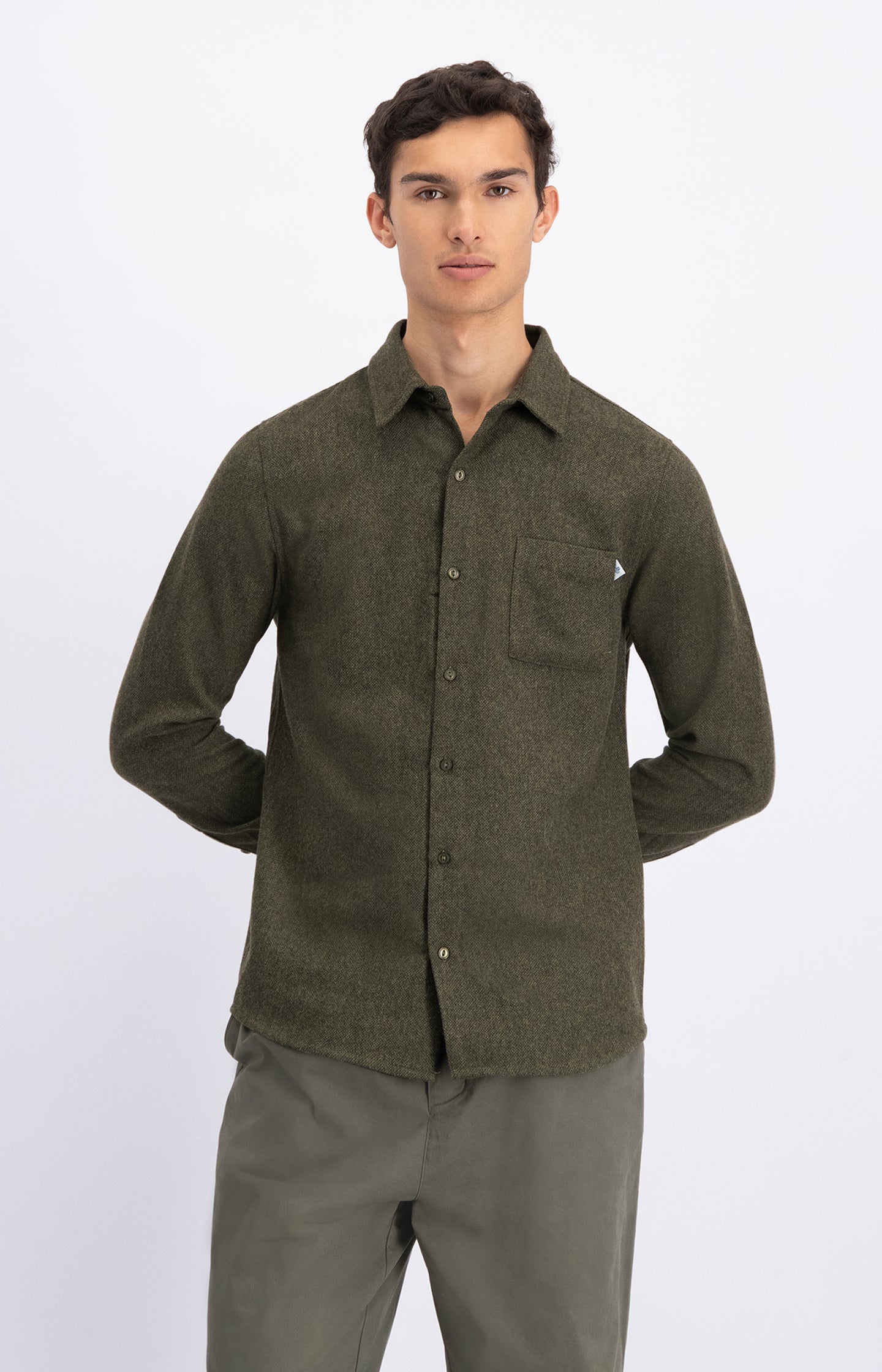 MEROPE MELANGE WOOL SHIRT