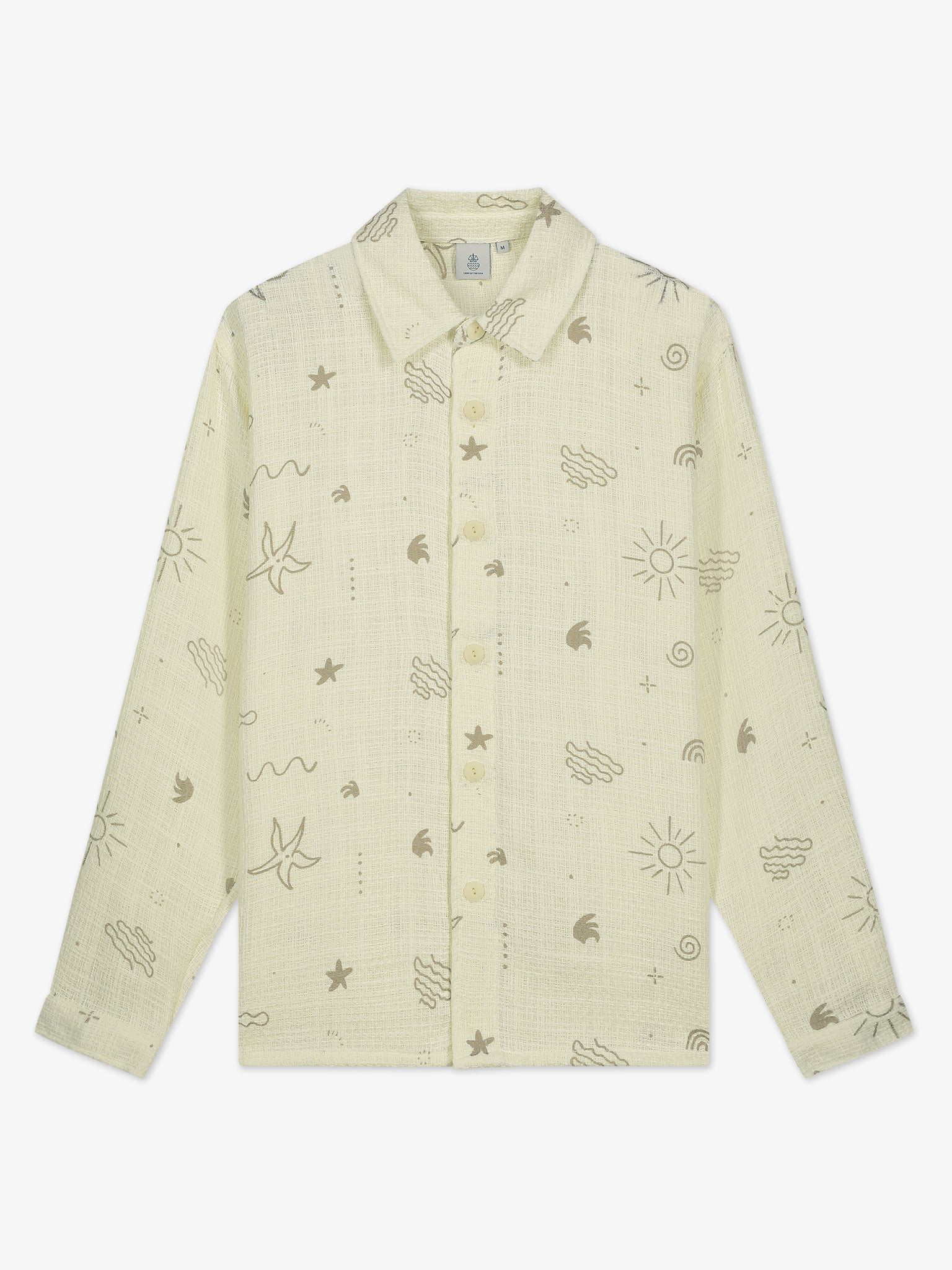 CORAL ALLOVER PRINTED SHIRT