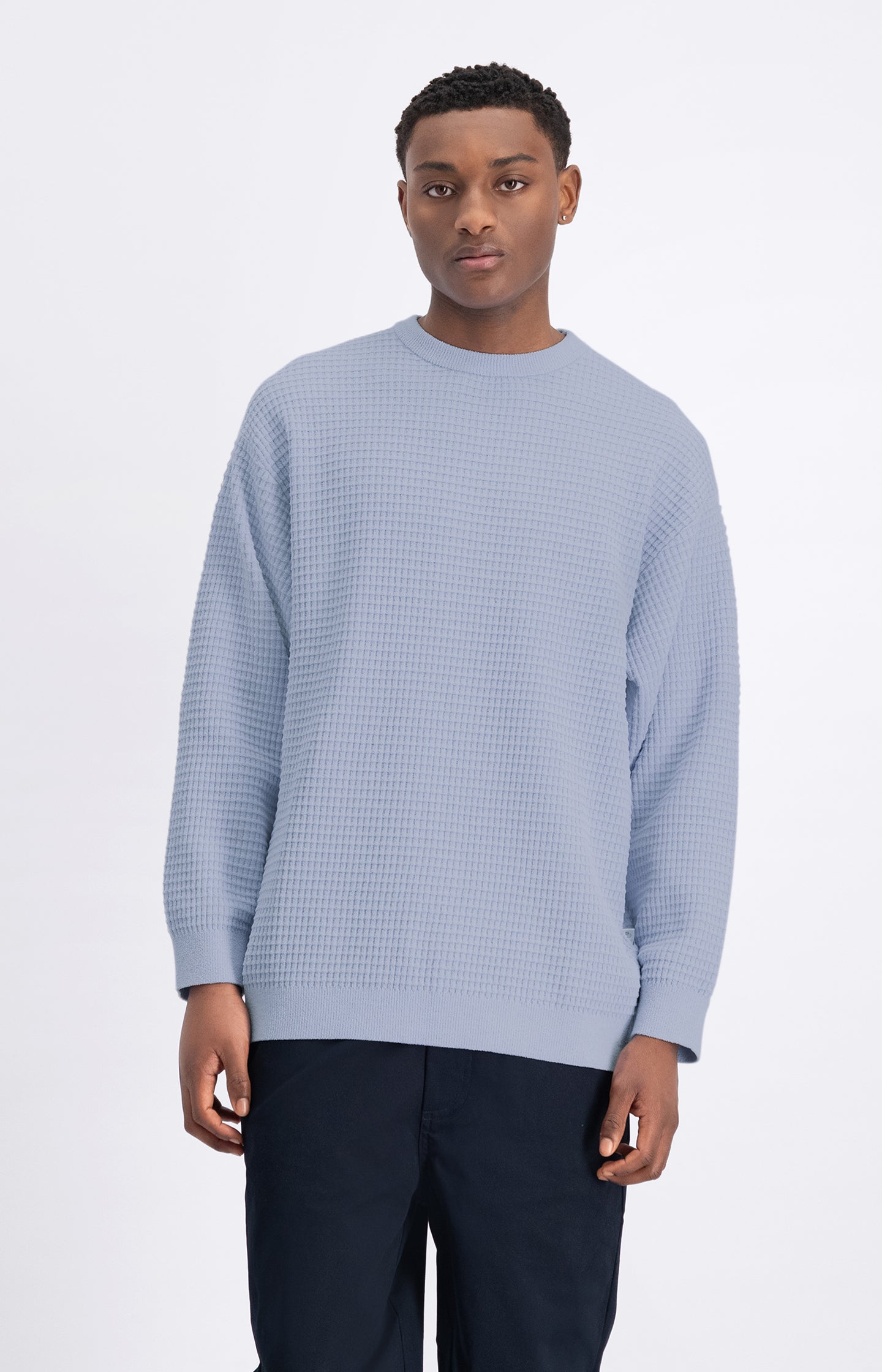 THEIA WAFFLE KNIT CREWNECK