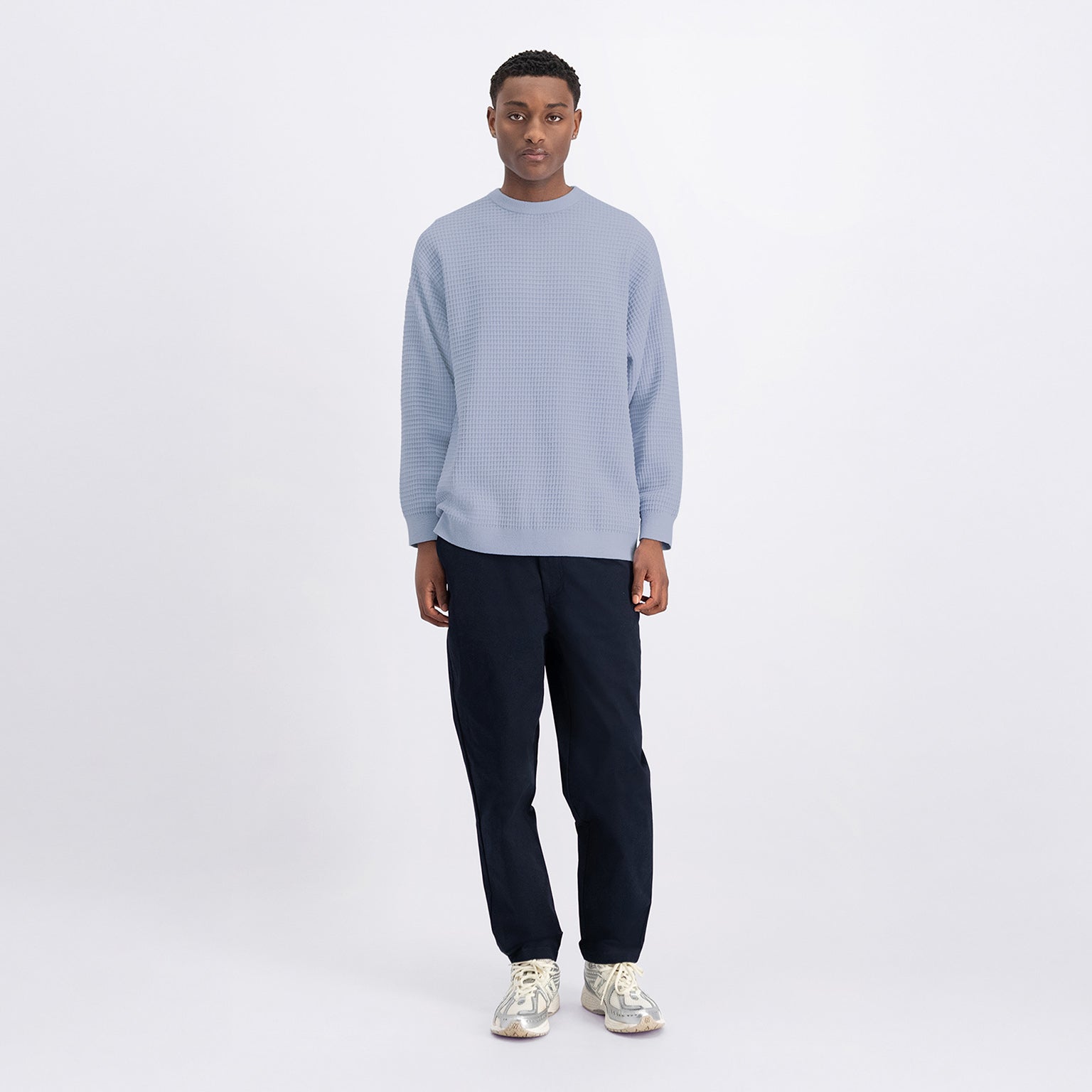 THEIA WAFFLE KNIT CREWNECK