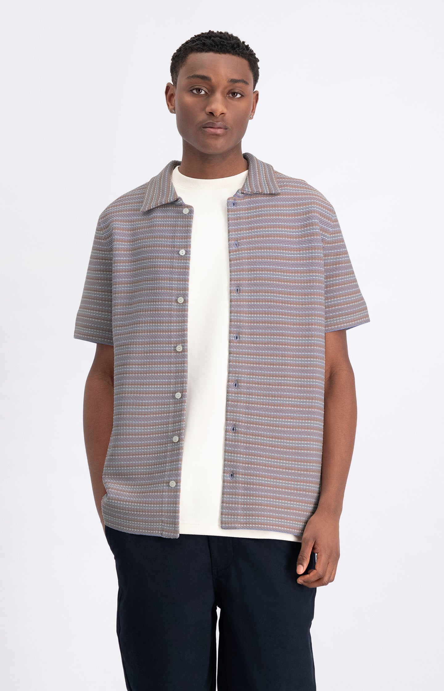 DENIS JACQUARD KNITTED SHIRT