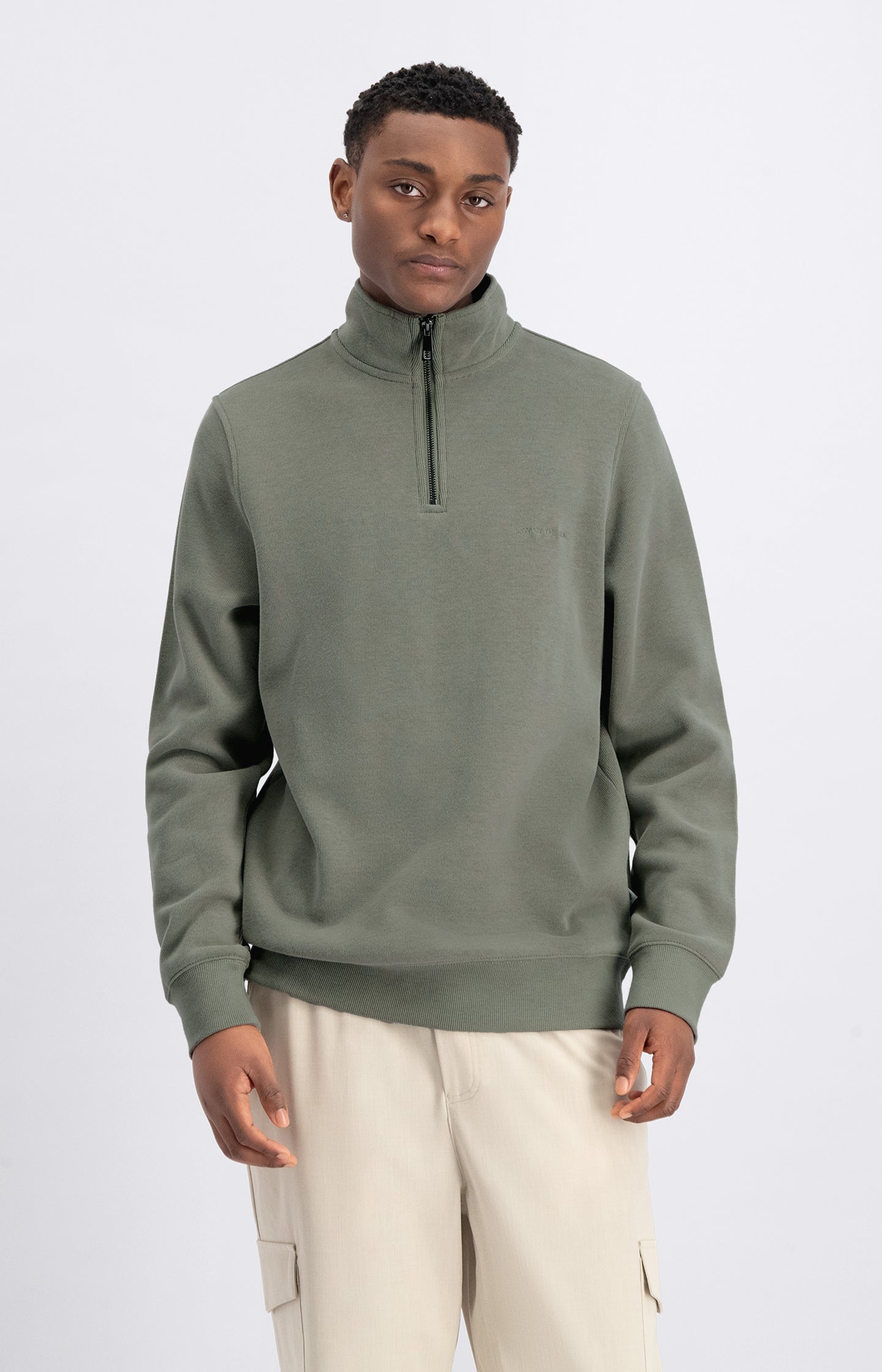 MIND HALF ZIP SWEATER