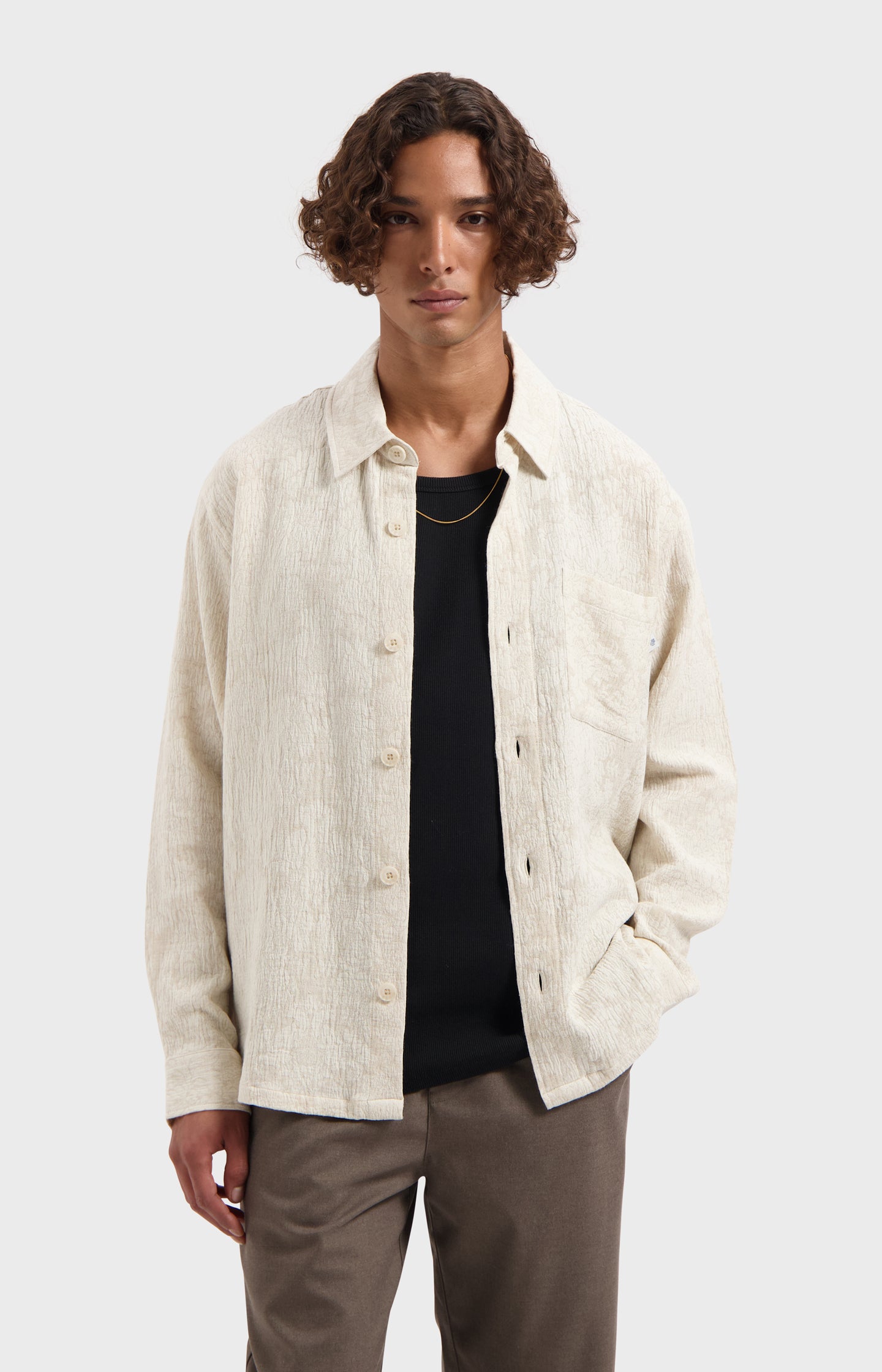 REFINE STRUCTURED JACQUARD SHIRT