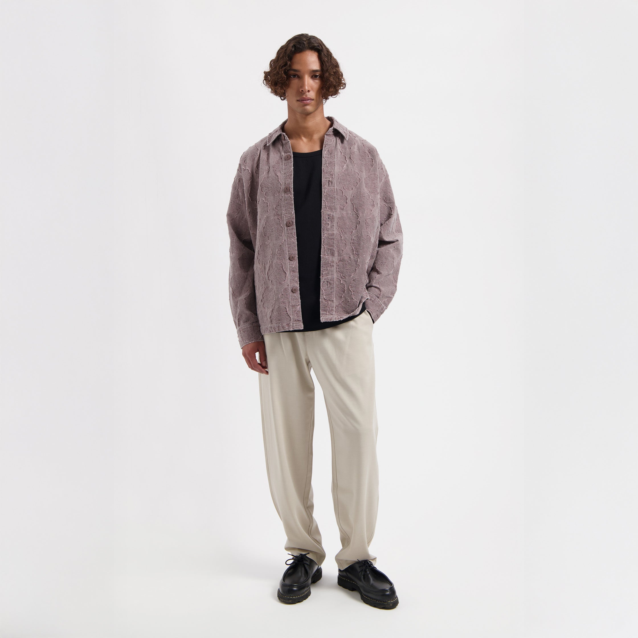 SALINE GARMENT DYED JACQUARD SHIRT