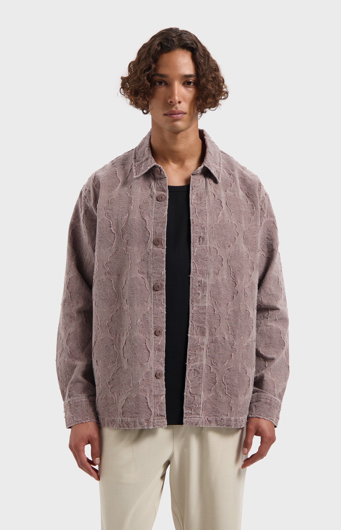 SALINE GARMENT DYED JACQUARD SHIRT