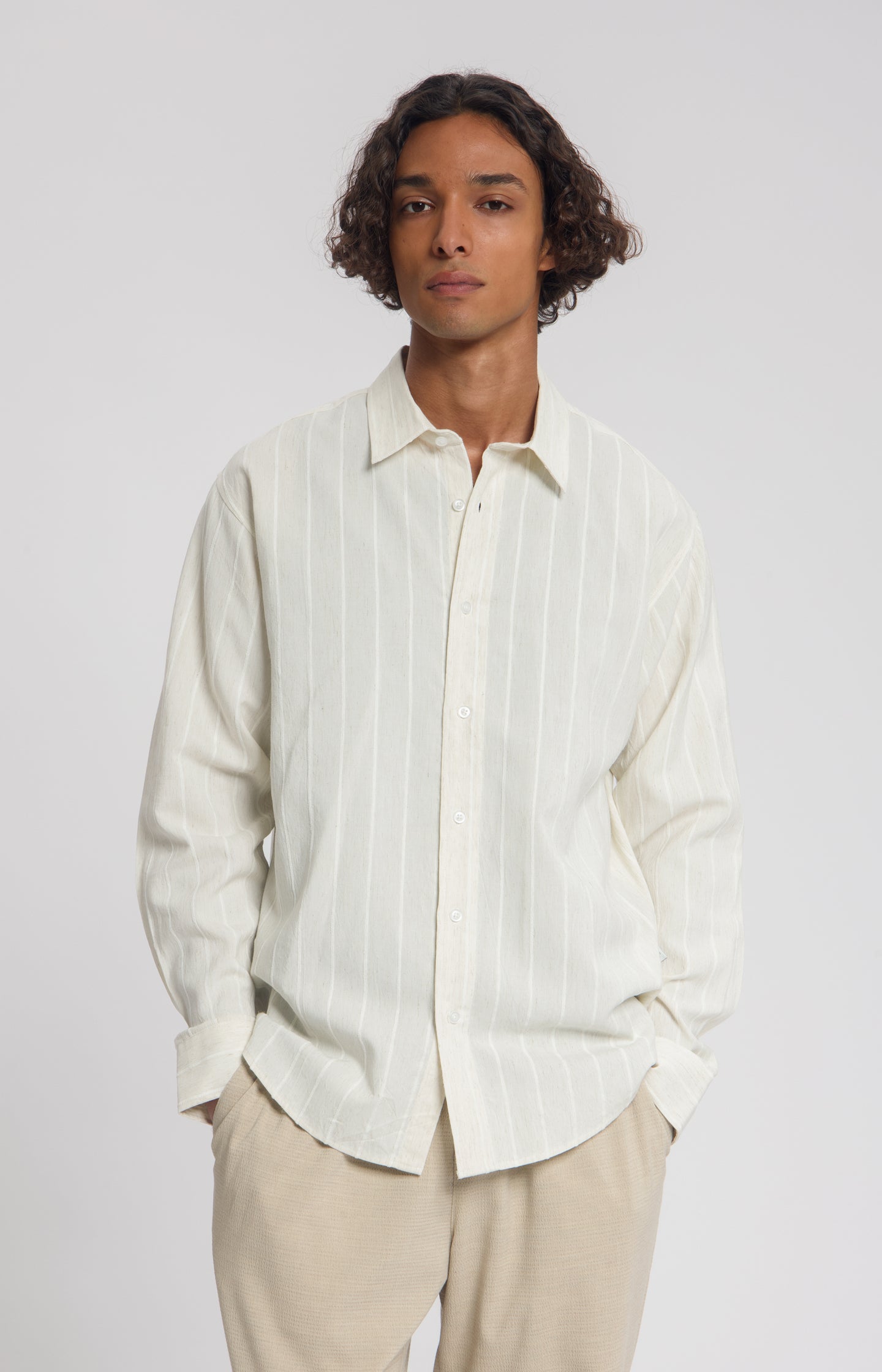 SERENE STRIPED DOBBY SHIRT