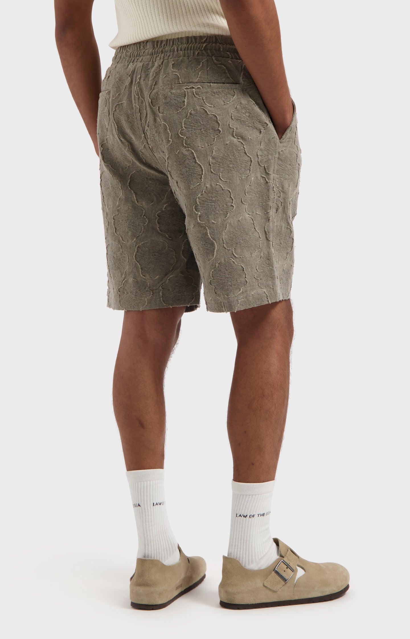 CROISIC GARMENT DYED JACQUARD SHORT