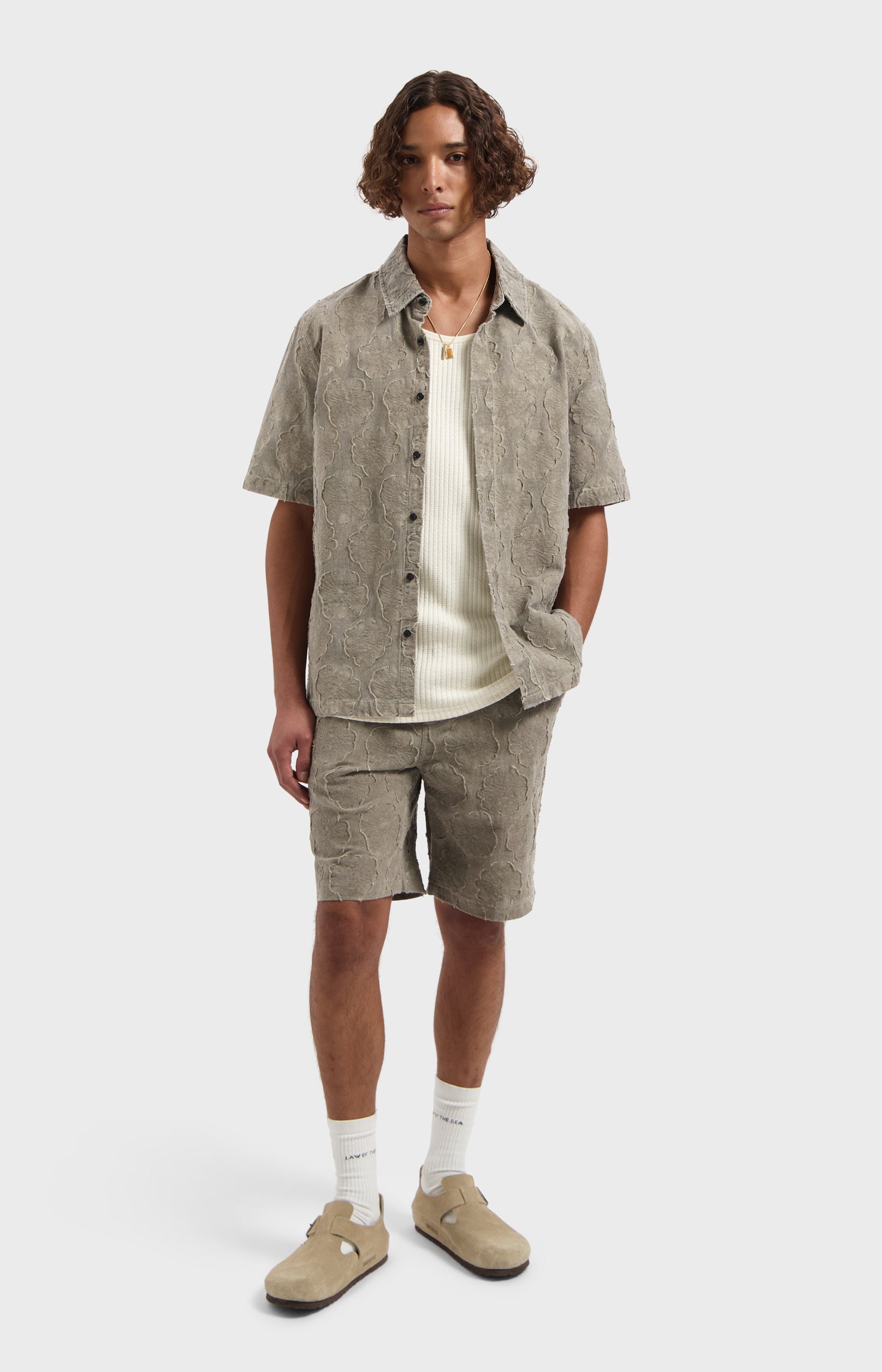 CROISIC GARMENT DYED JACQUARD SHORT