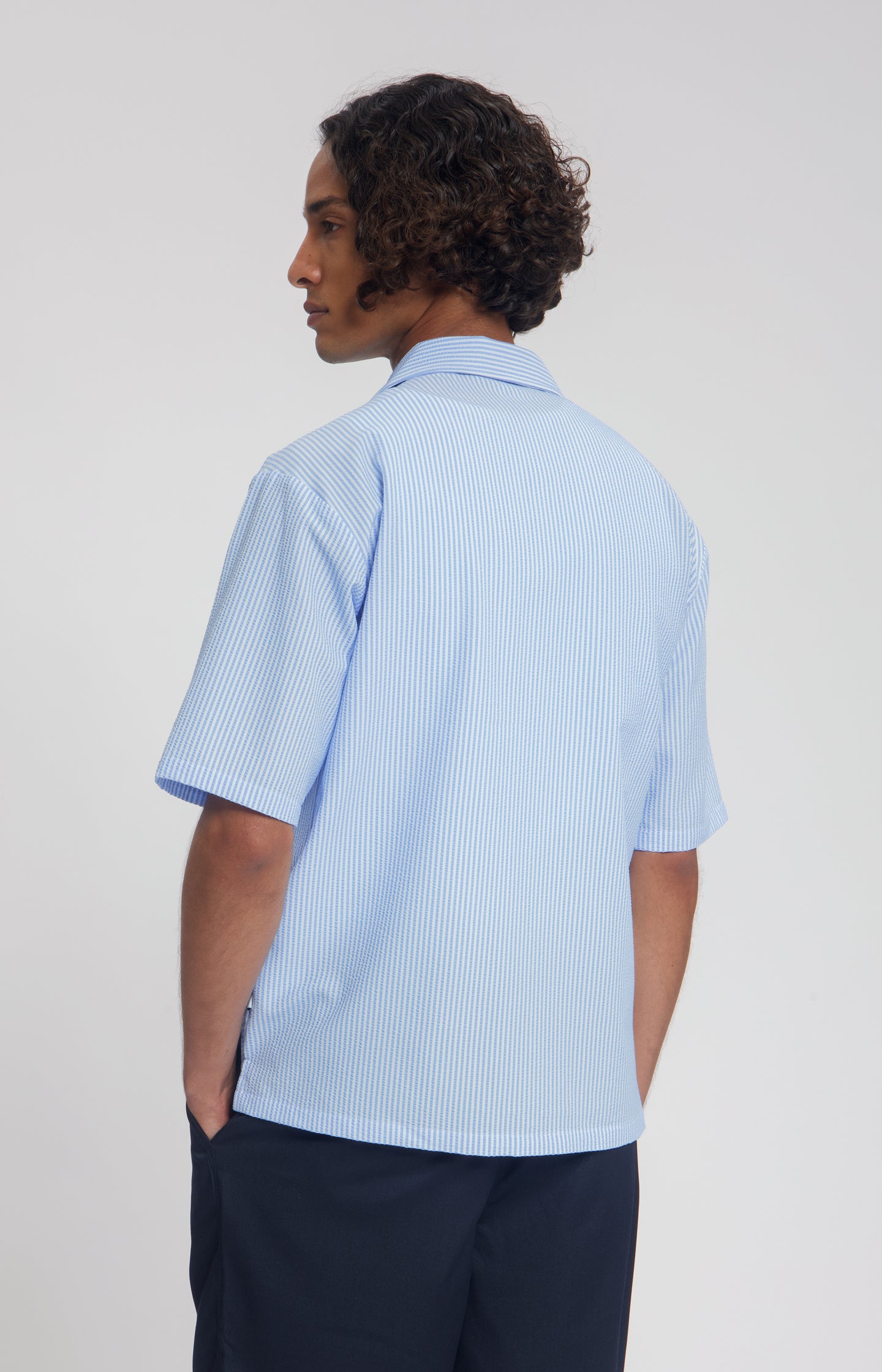 CORALYN SEERSUCKER STRIPED SHIRT