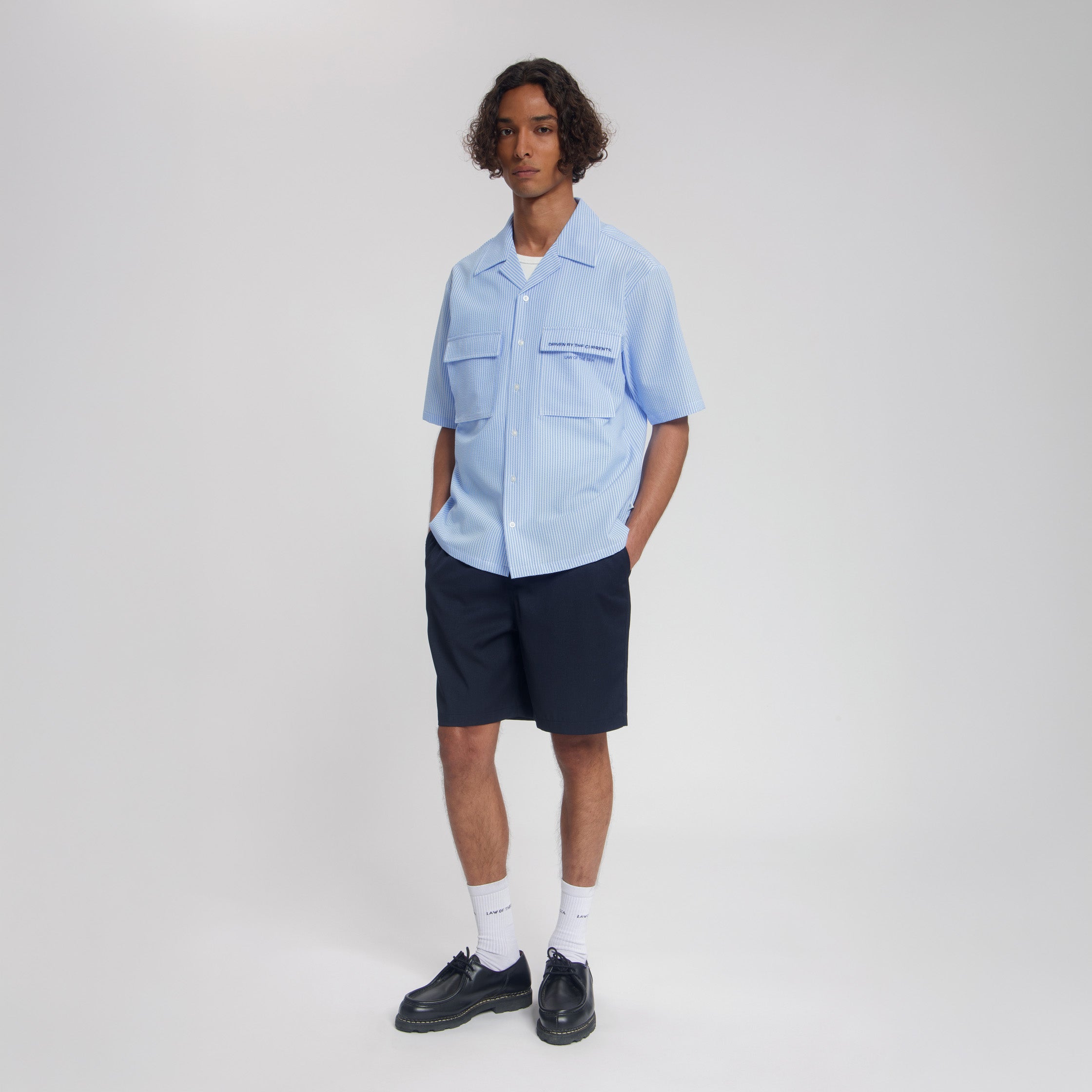 CORALYN SEERSUCKER STRIPED SHIRT