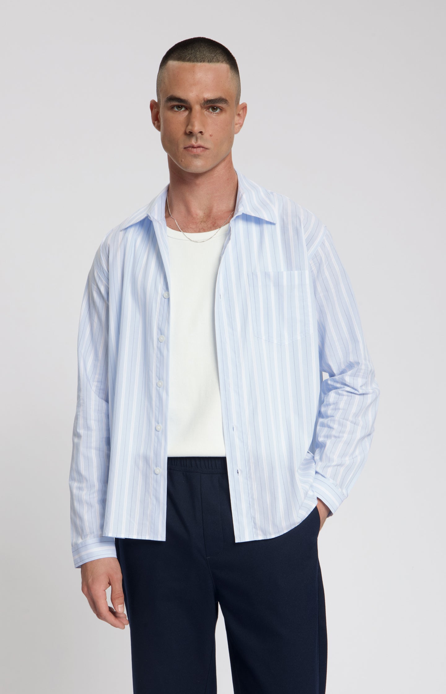 SQUALL YARN DYED STRIPED SHIRT