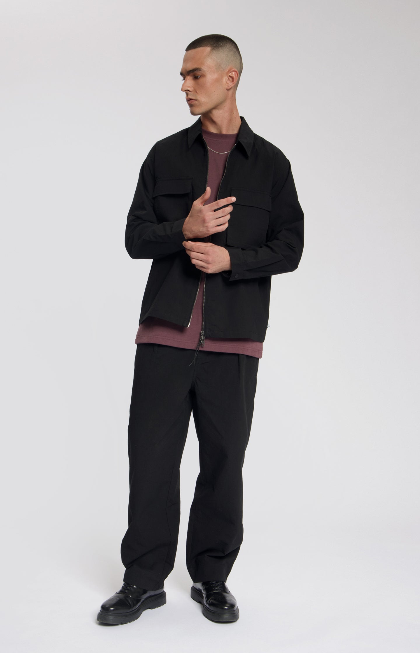 SKALD STRUCTURED COTTON SHIRT JACKET