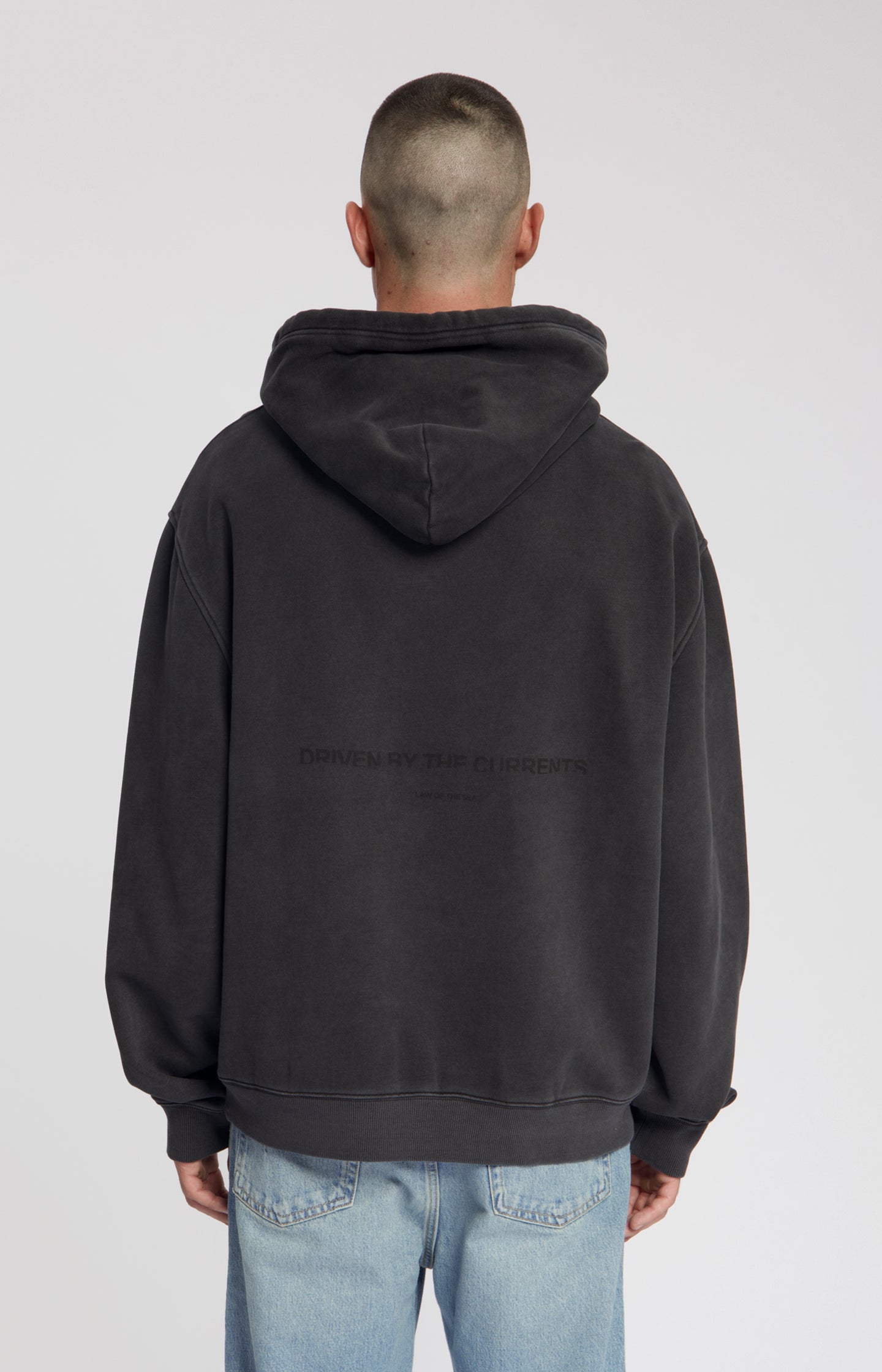 RIPPLET GARMENT DYED SWEAT HOODIE